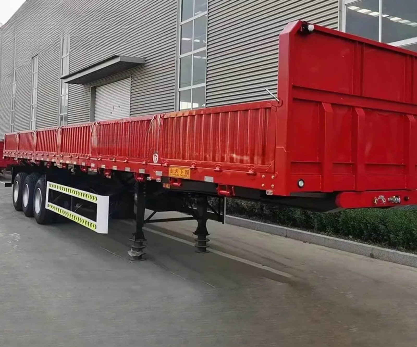 3-Axle 40ft Grain Transport Semi Trailer with Side Walls